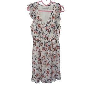 Abercrombie & Fitch Floral Cottage Ruffle Flutter Sleeve Mini Dress | Size Small